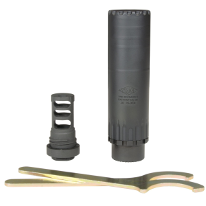YANKEE HILL MACHINE CO Resonator K 30 Caliber 5.56in Rifle Suppressor with QD Mount/Muzzle Brake (YHM-2150-MB-24)