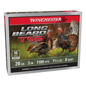 WINCHESTER AMMO 20Ga 3in 5rd #8 Long Beard TSS 1-9/16oz Shotshells (LBTSS2038)
