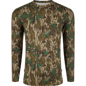 DRAKE Performance Mossy Oak Greenleaf Long Sleeve Crew (OT1505-012)
