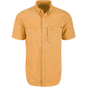 DRAKE Mens Cinco Ranch Western Acid Washed Taffy SS Shirt (DS2233-TFY)