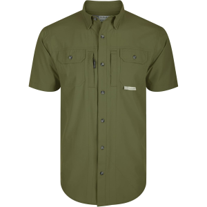 DRAKE Mens Wingshooters Trey Button-Down Kalamata Olive SS Shirt (DS2600-SMO)
