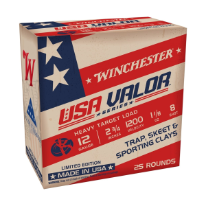 WINCHESTER AMMO USA Valor 12Ga 2.75in 25rd #8 Shotgun Ammo (USAV128)