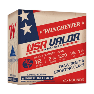 WINCHESTER AMMO USA Valor 12Ga 2.75in 25rd #7.5 Shotgun Ammo (USAV127)