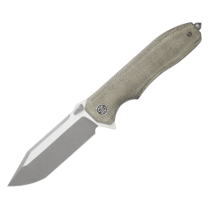 SIG SAUER Validus Two-Tone Satin/Stonewash Modified Tanto Knife with Olive Green Micarta Handle (VA-9GT)
