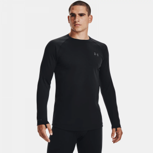 UNDER ARMOUR Men's Base 3.0 Black / Pitch Gray Crew LS Shirt (1343243-001)