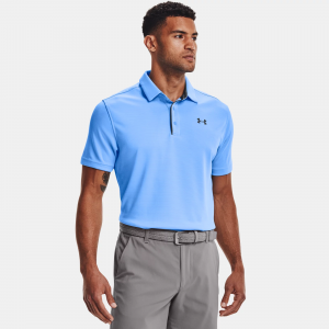 UNDER ARMOUR Men's Tech Carolina Blue / Pitch Gray Polo (1290140-475)