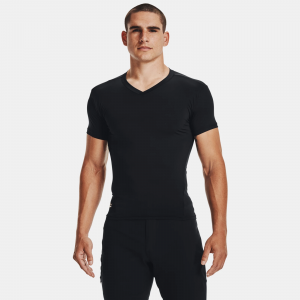 UNDER ARMOUR Men's Tactical HeatGear Compression V-Neck T-Shirt (1216010-001)