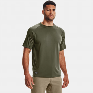 UNDER ARMOUR Men's UA Tactical Tech Marine OD Green / Clear Short Sleeve T-Shirt (1005684-390)