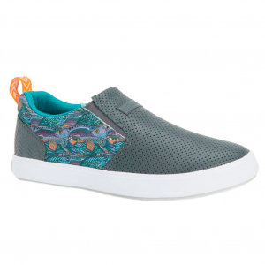 XTRATUF Women's Fishewear Sharkbyte Leather Gray Deck Shoe (XSW-7GG-GRY)
