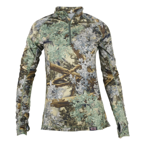KING'S CAMO Women's XKG Elevation 1/4 zip Tee, Desert Shadow (XKGL5206-DS)