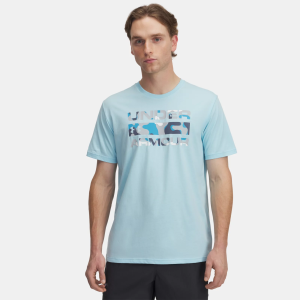 Under Armour UNDER ARMOUR Men's Stacked Logo Fill Stream/Ether Blue T-Shirt (1361903-494) - $18.18 at GritrSports