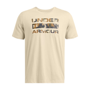 UNDER ARMOUR Men's Stacked Logo Fill Khaki Base T-Shirt (1361903-289) - Under Armour