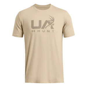 UNDER ARMOUR Men's Antler Hunt Logo Khaki Base T-Shirt (1366014-289) - Under Armour