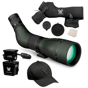 VORTEX Diamondback HD 20-60x85 Angled Spotting Scope w/ Car Window Mount and Men's Flexfit Cap