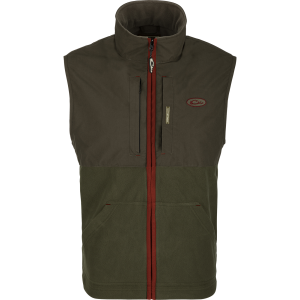 DRAKE Men's Eqwader Black Olive Vest (DS1621-BLO)