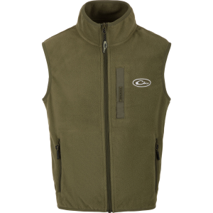 DRAKE Youth Camp Fleece Kalamata Olive Vest (DY1603-KMO)