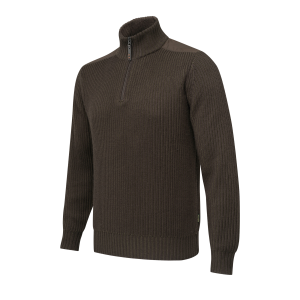 Beretta BERETTA Men's Dover Tech Brown Bark Half Zip Sweater (PU691T234608C1) - $156.75 at GritrSports