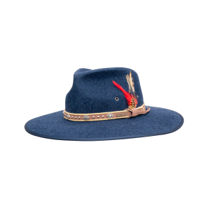 OUTBACK TRADING Swan Heather Navy Wool Hat (1114-HNV)