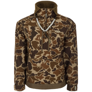 DRAKE Men's MST Waterproof Fleece-Lined Old School Quarter Zip Jacket (DW2252-016)