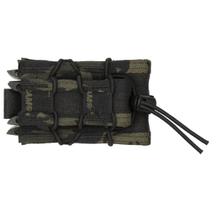 High Speed Gear Double Decker TACO, Dual Magazine Pouch, Molle, Fits (1) Rifle Magazine and (1) Pistol Magazine, Hybrid Kydex and Nylon, Multicam Black 11DD00MB