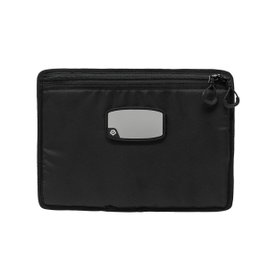 GRITR Single Handgun Sleeve - Soft Gun Case with ID Patch & Lockable Zippers, Black