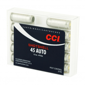 CCI Speer 45 ACP 117 Grain Shotshell Ammo, 10 Round Box (3745)