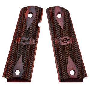 Kimber KIMBER 1911 Full Size Double Diamond Rosewood Ambi Grips w/ Logo (1100475A) - $30.99 at GritrSports