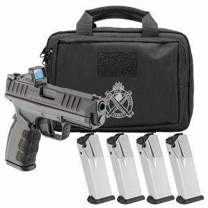 SPRINGFIELD ARMORY XD MOD.4 OSP 9mm 4in Pistol Gear Pac with Viridian RFX11, 4x 10rd Mags, Pistol Bag (XDDG9101BLC-M4-PAC)