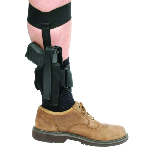 BLACKHAWK Nylon 3.25-3.75in Barrel Medium to Large Pistol Right Hand Size 16 Ankle Holster (40AH16BK-R)