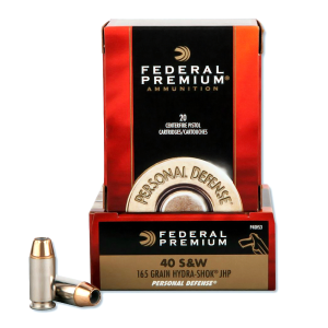 ERAL Premium Personal Defense 40 S&W 165 Grain Hydra-Shok JHP 20 Round Box (P40HS3) Ammo