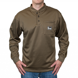 Banded BANDED TEC Fleece Spanish Moss Henley Shirt (B1030006-SM) - $49.99 at GritrSports
