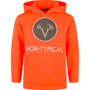 DRAKE Non-Typical Youth Blaze Orange Performance Hoodie w/ Agion Active X2 (DNT0237-YTH-BLZ)