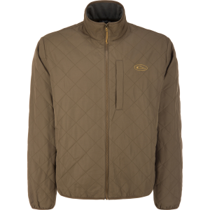 DRAKE Men's Delta Crocodile Brown Quilted Jacket (DS0123-CCB)