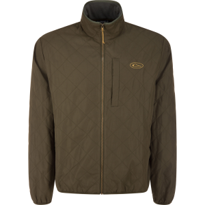 DRAKE Men's Delta Forest Night Olive Quilted Jacket (DS0123-FNO)