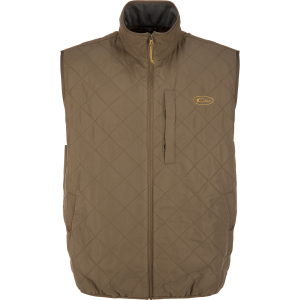DRAKE Delta Crocodile Brown Quilted Vest (DS0124-CCB)