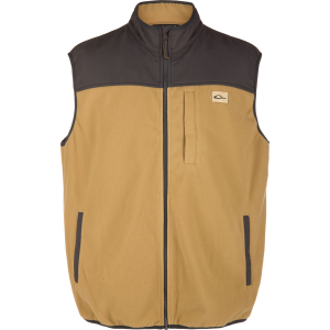 DRAKE Men's Camp Field Khaki Fleece Vest (DS0126-FDK)