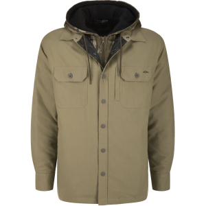 DRAKE Men's Campfire Gadwall Brown Flannel Hoodie (DS1078-GDB)
