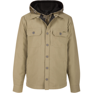 DRAKE Youth Campfire Gadwall Brown Flannel Hoodie (DS1078-YTH-GDB)