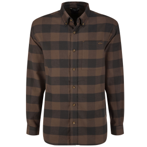 DRAKE Men's Autumn Brown XL Check Plaid Flannel Shirt (DS1070-BXL)