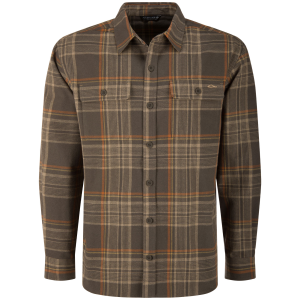 DRAKE Men's Legacy Burnt Umber Plaid Flannel Shirt (DS1079-BUP)