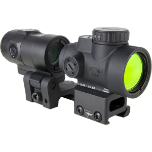 TRIJICON MRO SD Patrol 1x25 2.0 MOA Red Dot Sight with Full Co-Witness Q-LOC Mount and 3x Magnifier Kit (AC32070)