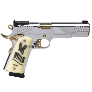 European American Armory EUROPEAN AMERICAN ARMORY MC1911 250 Years of Freedom .45 ACP 5in 8rd Chrome with Gold Accents Pistol (391096) - $864.99 at GritrSports