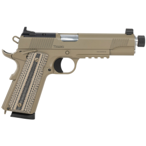 Tisas TISAS 1911 Raider .45 ACP 5.5in 8rd FDE Cerakote OR Semi-Automatic Pistol (10100506) - $499.99 at GritrSports