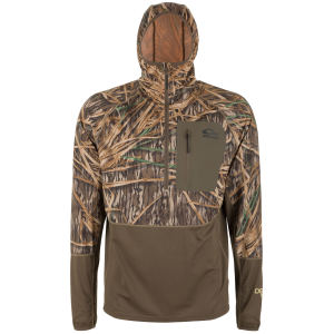 Drake DRAKE Men's BMF EST Offset 1.0 Mossy Oak Original Shadow Grass Quarter Zip Hoodie (DW0028-009) - $109.99 at GritrSports