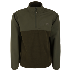 Drake DRAKE Men's Eqwader Forest Night Olive Half Zip Pullover (DS7355-FNO) - $59.99 at GritrSports