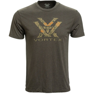 VORTEX Men's Midwest Hunt Series Dark Olive Heather Short Sleeve T-Shirt (226-03-DOL)