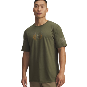 Under Armour UNDER ARMOUR Men's Freedom Snake Marine OD Green/Federal Tan T-Shirt (6004100-390) - $17.50 at GritrSports