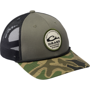 Drake DRAKE Men's Circle Badge Olive/Black Mesh Back Rope Cap (DH4188-OBL) - $34.99 at GritrSports