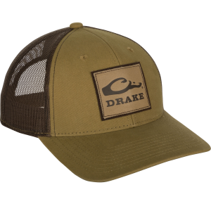 Drake DRAKE Men's Leather Patch Mesh Bronze Back Cap (DH4160-BRZ) - $29.99 at GritrSports