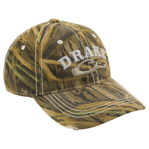 Drake DRAKE Men's Distressed Mossy Oak Original Shadow Grass 6-Panel Cap (DH4165-009) - $29.99 at GritrSports